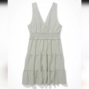 AE Striped V-Neck Knit Mini Dress